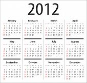 stock photo of six  - Calendar for 2012 - JPG 