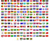 stock photo of world  - Flags of all countries in the world - JPG 