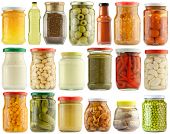 picture of food  - Preserved vegetables and food ingredients set - JPG 