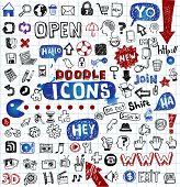 stock photo of objects  - Doodled vector icons for any project - JPG 