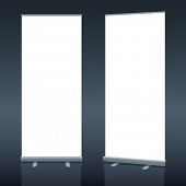 foto of objects  - Vector blank roll up banner display template for designers - JPG 