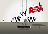 stock photo of industrial  - www comingsoon red banner - JPG 