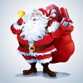 image of generated  - Santa Claus carrying sack full of gifts - JPG 