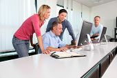 picture of computer  - Office workers in a training course - JPG 