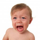 stock photo of boy  - Crying baby boy - JPG 