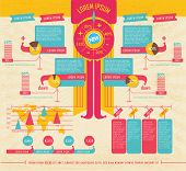 stock photo of earth  - Retro infographics set - JPG 