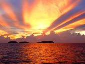 image of sunset  - sunset at sutera harbour - JPG 