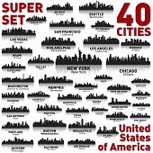 pic of silhouette  - Incredible city skyline set - JPG 