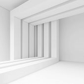 stock photo of interior  - 3d White Interior Design - JPG 
