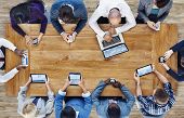 Group of Business People Using Digital Devices