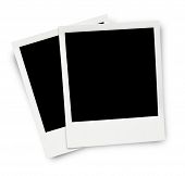 foto of  photo  - Two blank old photo frames isolated on white background - JPG 