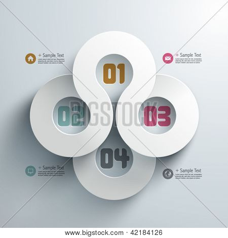 Picture or Photo of Abstract 3D Paper Infographics