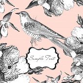 pic of glamorous  - glamorous card with a bird - JPG 