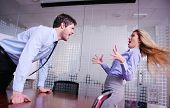 pic of employee  - Angry business man screaming at employee in the office - JPG 