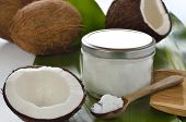 foto of food  - Coconut oil in a glass jar - JPG 