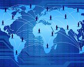 image of future  - global communication network connecting people worldwide - JPG 