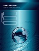 pic of globe  - technology background with globe and binary code - JPG 