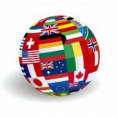 picture of longitude  - VECTOR Global world flags - JPG 