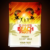 pic of beach  - Summer Beach Party Flyer  - JPG 