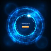 pic of future  - EPS10 Neon Circles Abstract Vector Background - JPG 