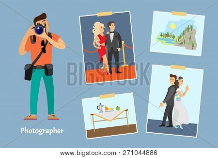 Poster: Photographer With Digital Camera And