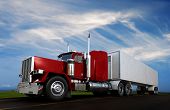 stock photo of truck  - A stock photo of An 18 wheeler Semi - JPG 