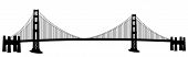 pic of bridge  - San Francisco Golden Gate Bridge Black and White Clip Art - JPG 