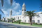 stock photo of bermuda  - The royal navy dockyard and watchtower in Bermuda - JPG 