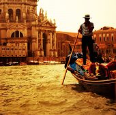 foto of sculling  - Traditional Venice gandola ride - JPG 