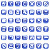 image of globe  - Set of 42 blue icons for Web - JPG 