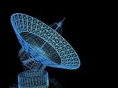foto of blue sky  - Satellite dish - JPG 