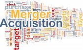 stock photo of merger  - Background concept wordcloud illustration of merger acquisition - JPG 
