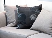 image of home  - Home decoration pillows on furniture - JPG 