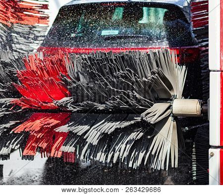Poster: Black Car In Automatic Car