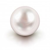 picture of orb  - Shiny natural white pearl with light effects - JPG 