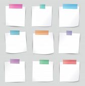 picture of newspaper  - Collection of various white note papers - JPG 