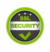 pic of security  - Green SSL Security Button on white background - JPG 