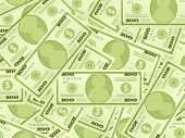picture of currency  - Background from a one hundred dollar banknotes - JPG 