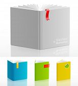 picture of dust wrapper  - Set of open standing books - JPG 