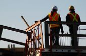 picture of construction worker  - two construction workers on site - JPG 