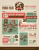 picture of food  - Retro Food Advertisement Layout Design Template - JPG 