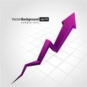 pic of forecast  - Purple graph arrow move up vector background - JPG 