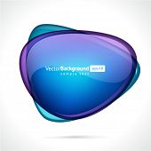 picture of think  - Abstract glossy speech bubble vector background - JPG 