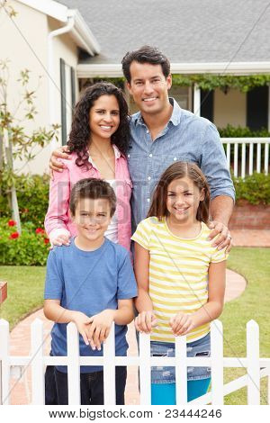 Picture or Photo of Hispanic family outside home
