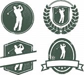 picture of golf  - Vintage Style Golf Emblems - JPG 