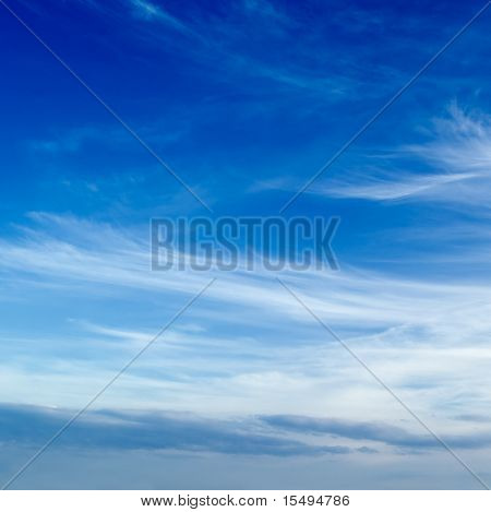 Picture or Photo of The blue sky and beautiful white clouds.