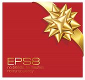 picture of present  - Present with gold ribbon bow - JPG 