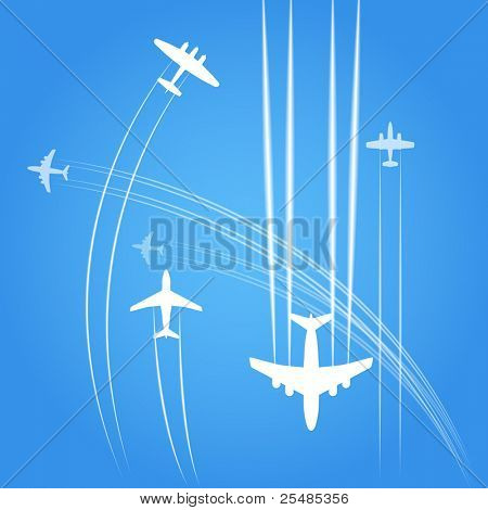 Picture or Photo of Transport and civil airplanes trajectories
