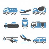 stock photo of transportation  - Transport Icons  - JPG 