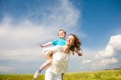 foto of laughter  - Mother and Son Having Fun - JPG 